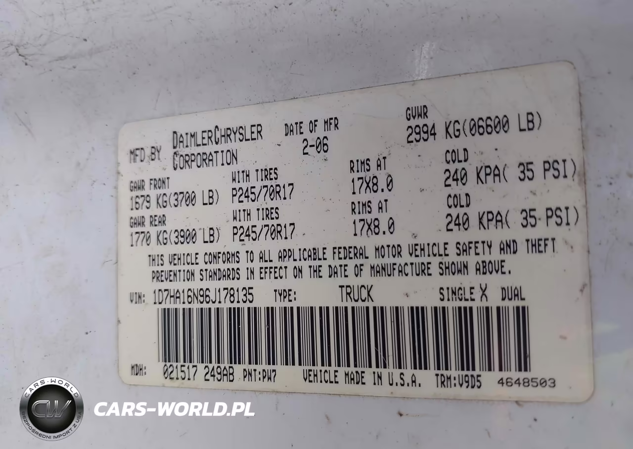 2006 Dodge Ram 1500 St-Slt VIN:1D7HA16N96J178135 - 9