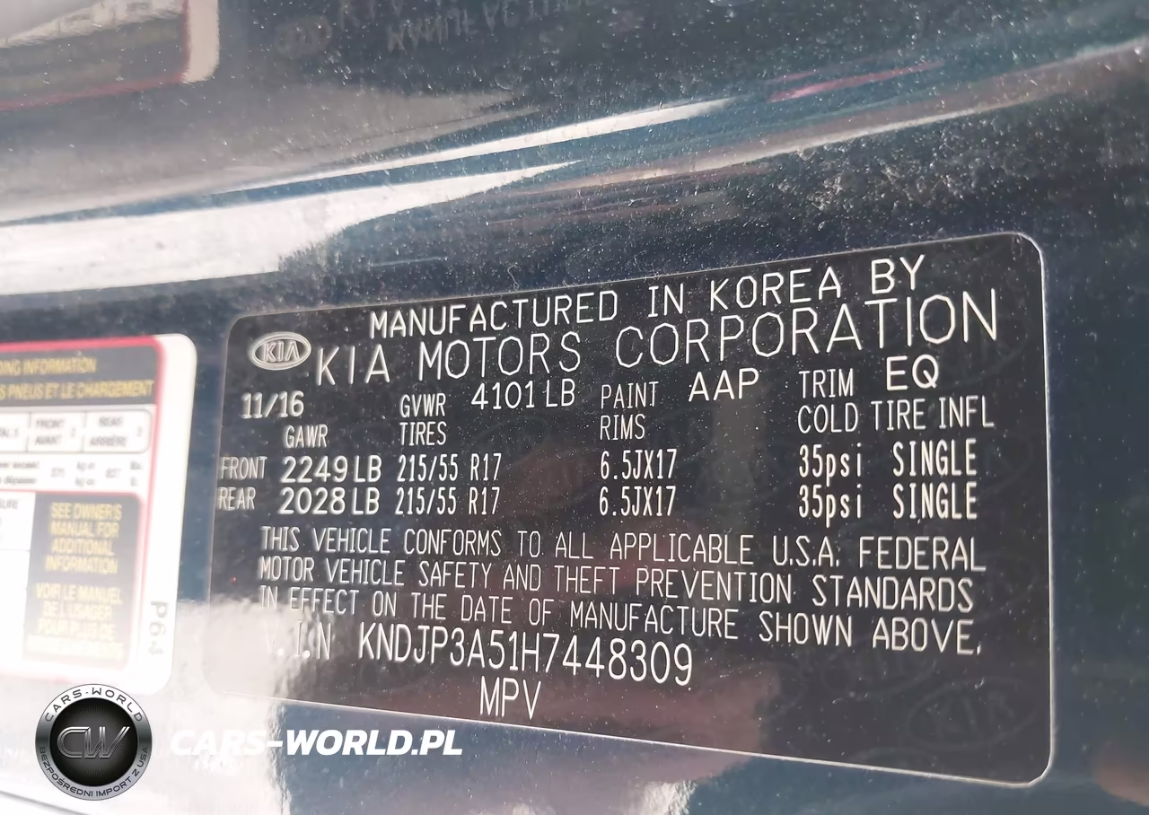 2017 Kia Soul + VIN:KNDJP3A51H7448309 - 9