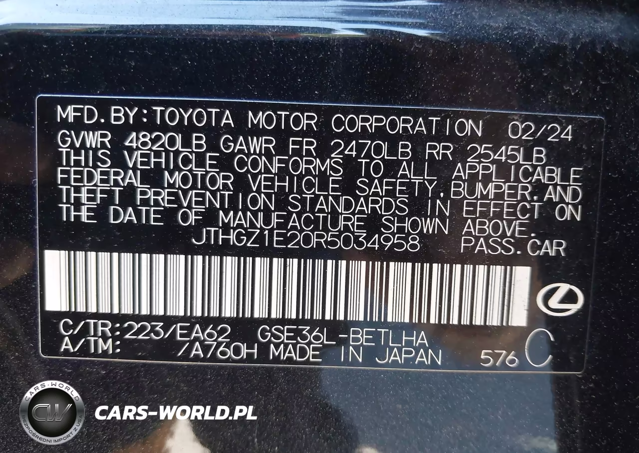 2024 Lexus Is 350 F Sport VIN:JTHGZ1E20R5034958 - 9