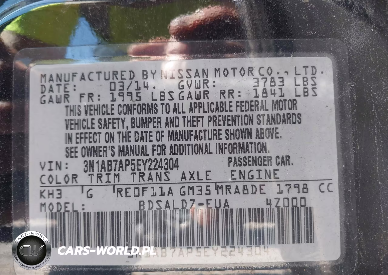 2014 Nissan Sentra Sv VIN:3N1AB7AP5EY224304 - 9