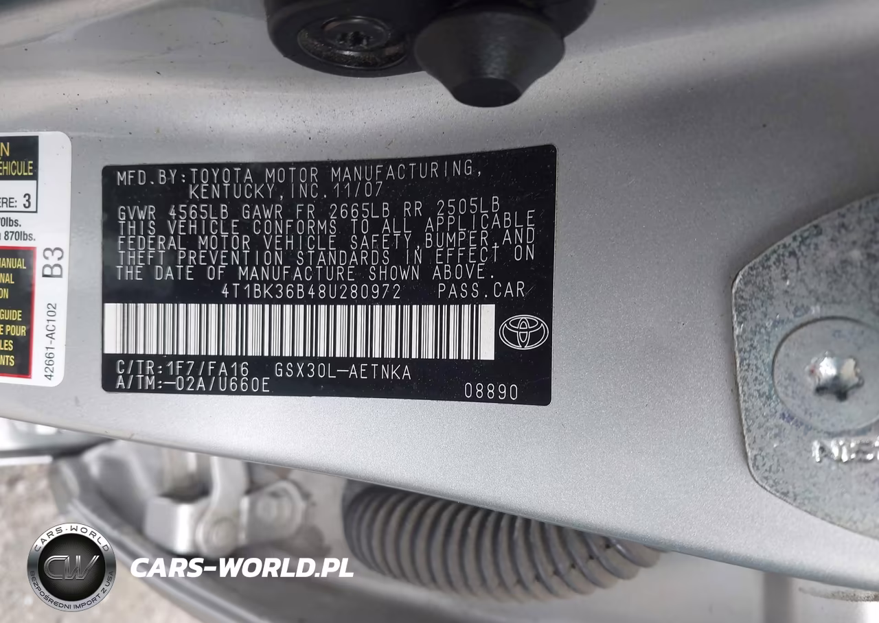 2008 Toyota Avalon Xl-Xls-Touring-Limited VIN:4T1BK36B48U280972 - 9