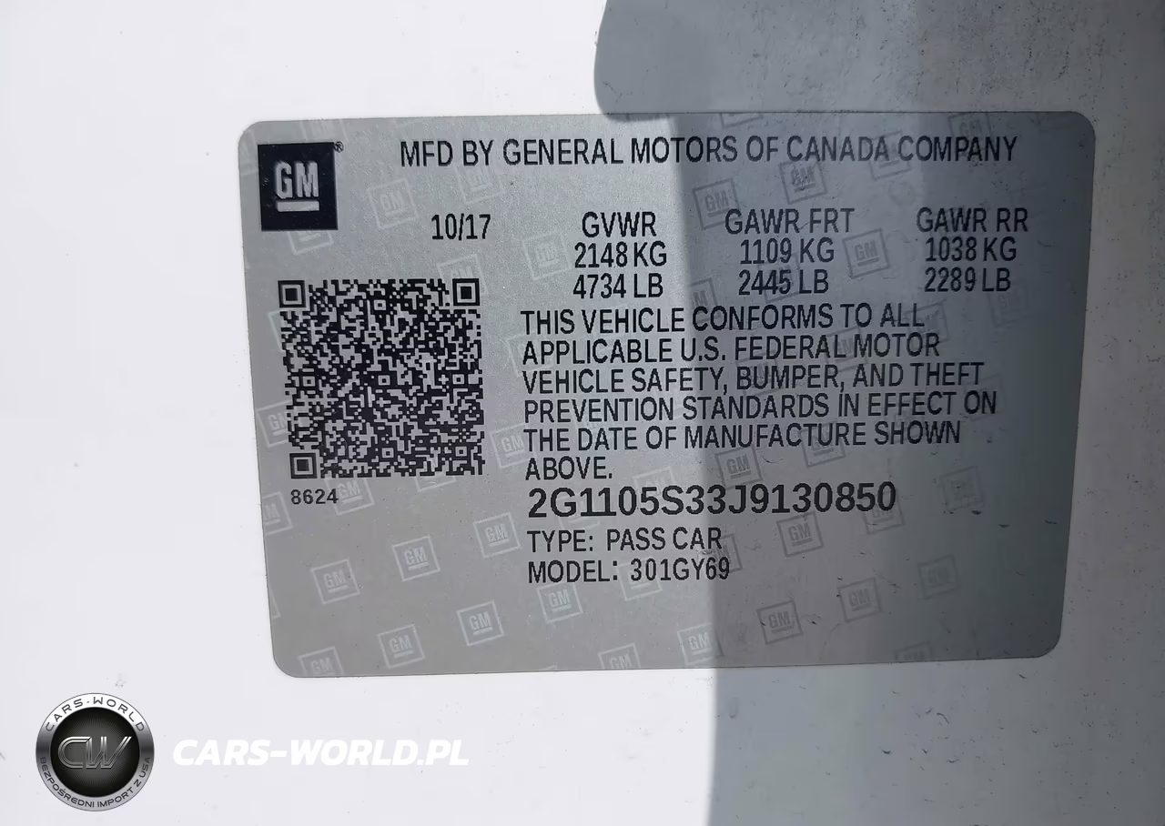 2018 Chevrolet Impala Lt VIN:2G1105S33J9130850 - 9