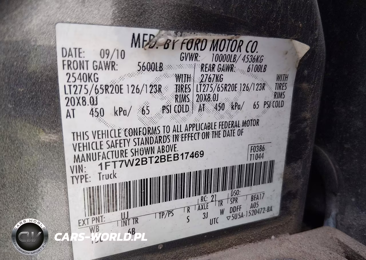 2011 Ford F-250 Lariat VIN:1FT7W2BT2BEB17469 - 9