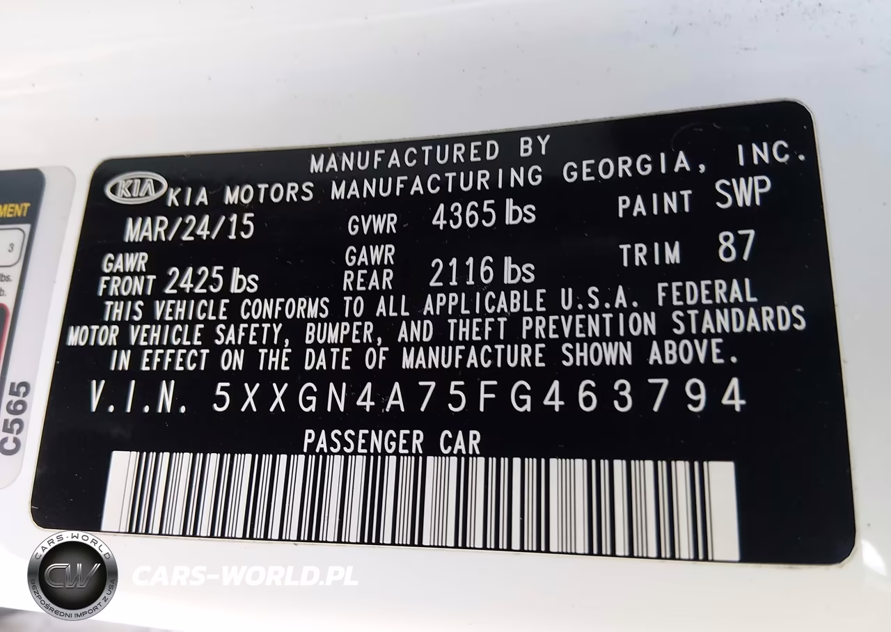 2015 Kia Optima Ex VIN:5XXGN4A75FG463794 - 9