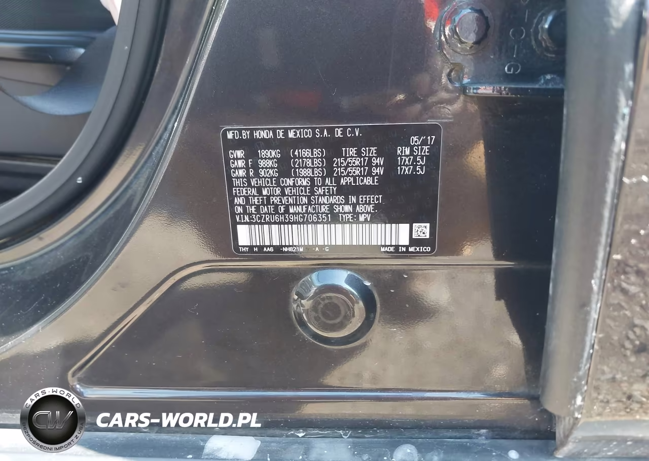 2017 Honda Hr-V Lx VIN:3CZRU6H39HG706351 - 9