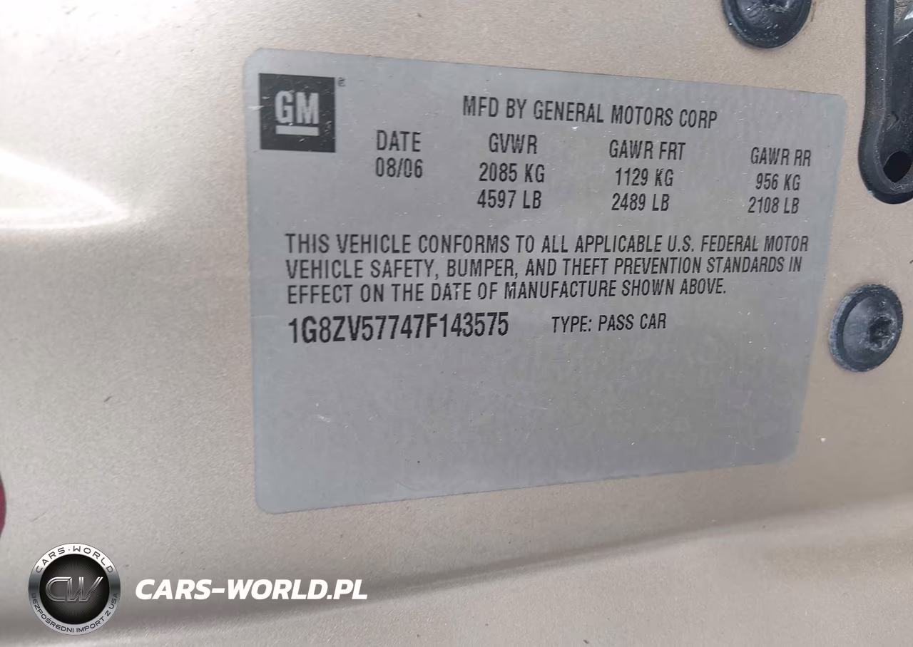 2007 Saturn Aura Xr VIN:1G8ZV57747F143575 - 9