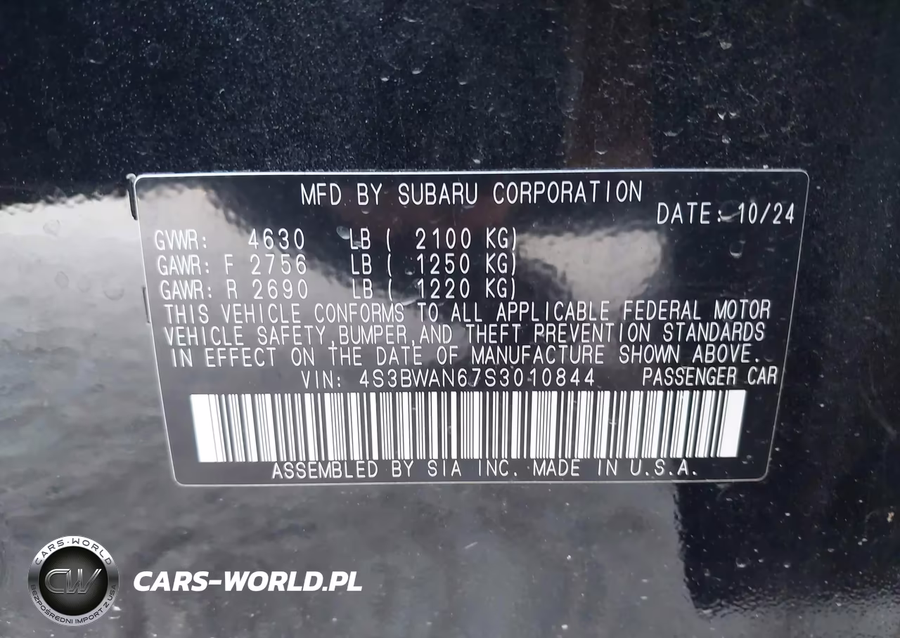 2025 Subaru Legacy Limited VIN:4S3BWAN67S3010844 - 9