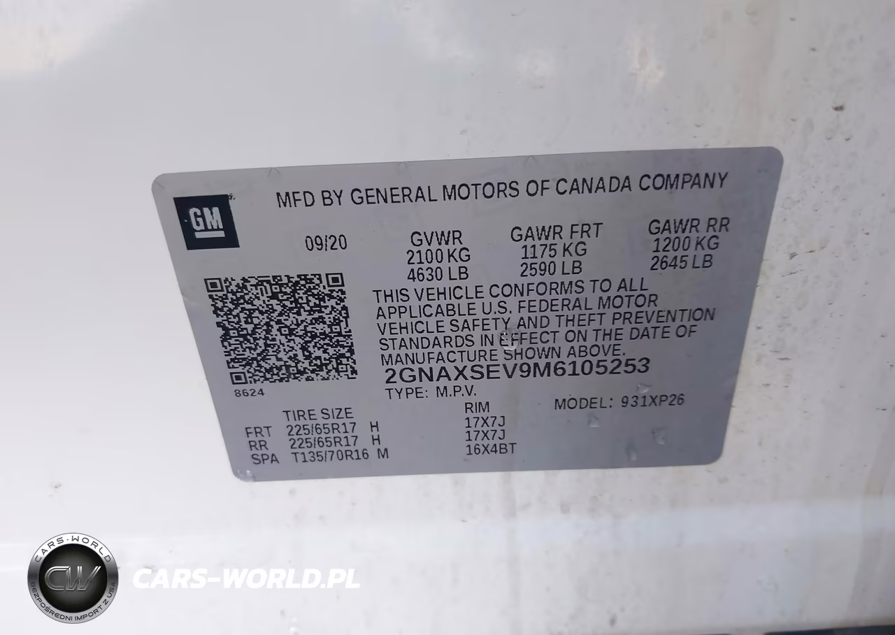 2021 Chevrolet Equinox Ls VIN:2GNAXSEV9M6105253 - 9