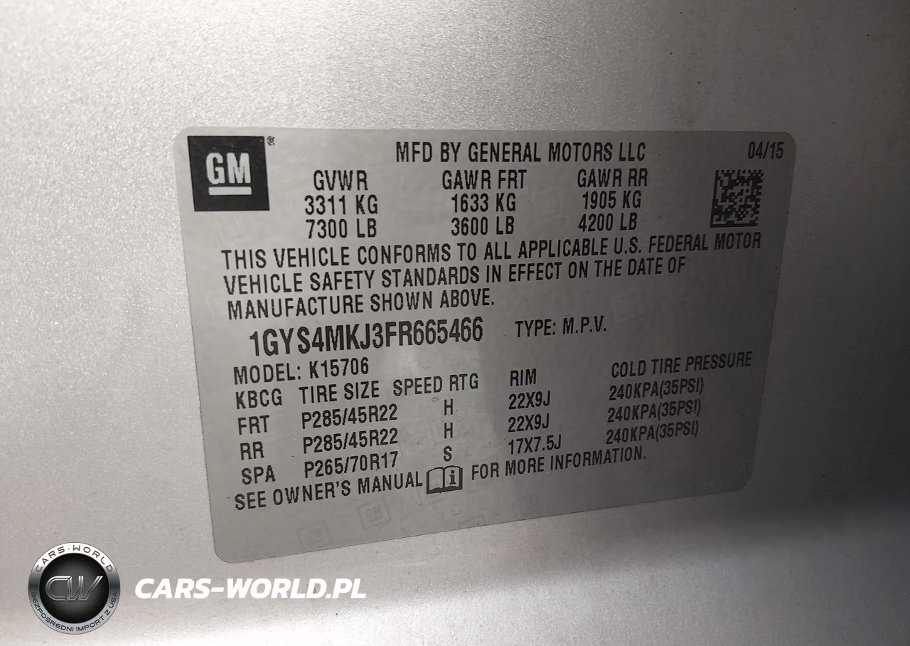 2015 Cadillac Escalade Luxury VIN:1GYS4MKJ3FR665466 - 9