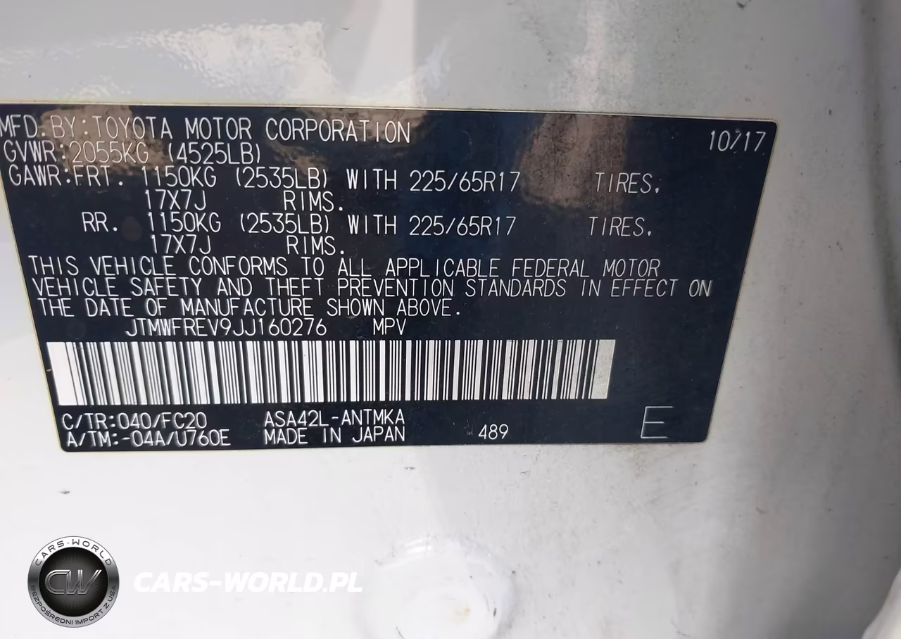 2018 Toyota Rav4 Xle VIN:JTMWFREV9JJ160276 - 9
