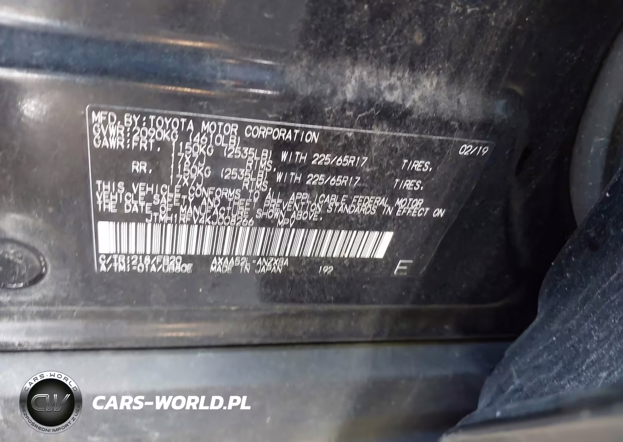 2019 Toyota Rav4 Le VIN:JTMH1RFV4KJ008266 - 9