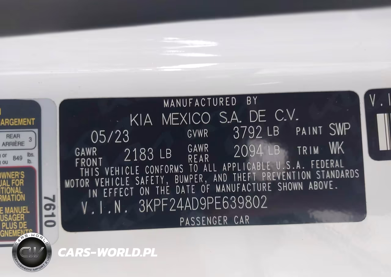 2023 Kia Forte Lxs VIN:3KPF24AD9PE639802 - 9
