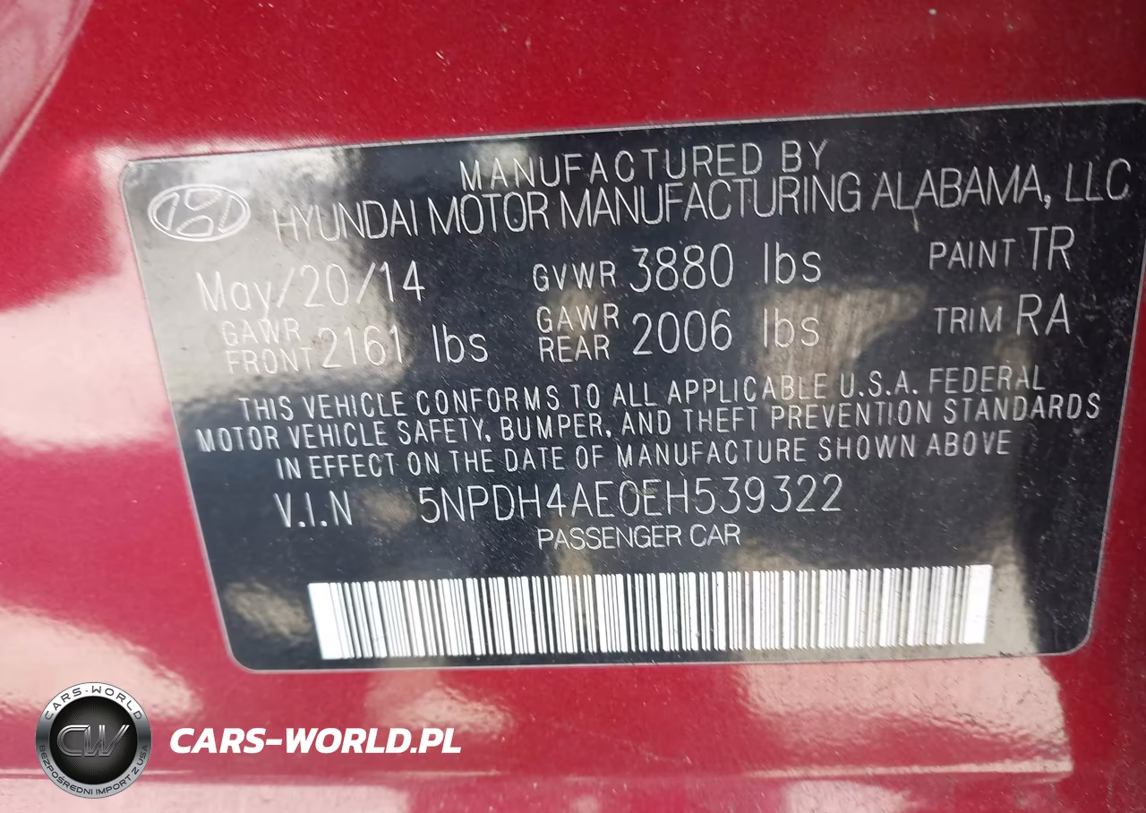 2014 Hyundai Elantra Se-Sport-Limited VIN:5NPDH4AE0EH539322 - 9