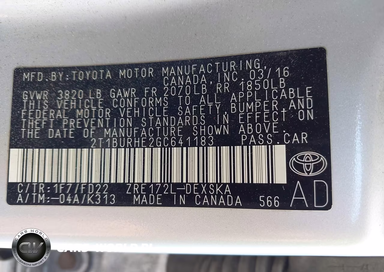 2016 Toyota Corolla S Plus VIN:2T1BURHE2GC641183 - 9