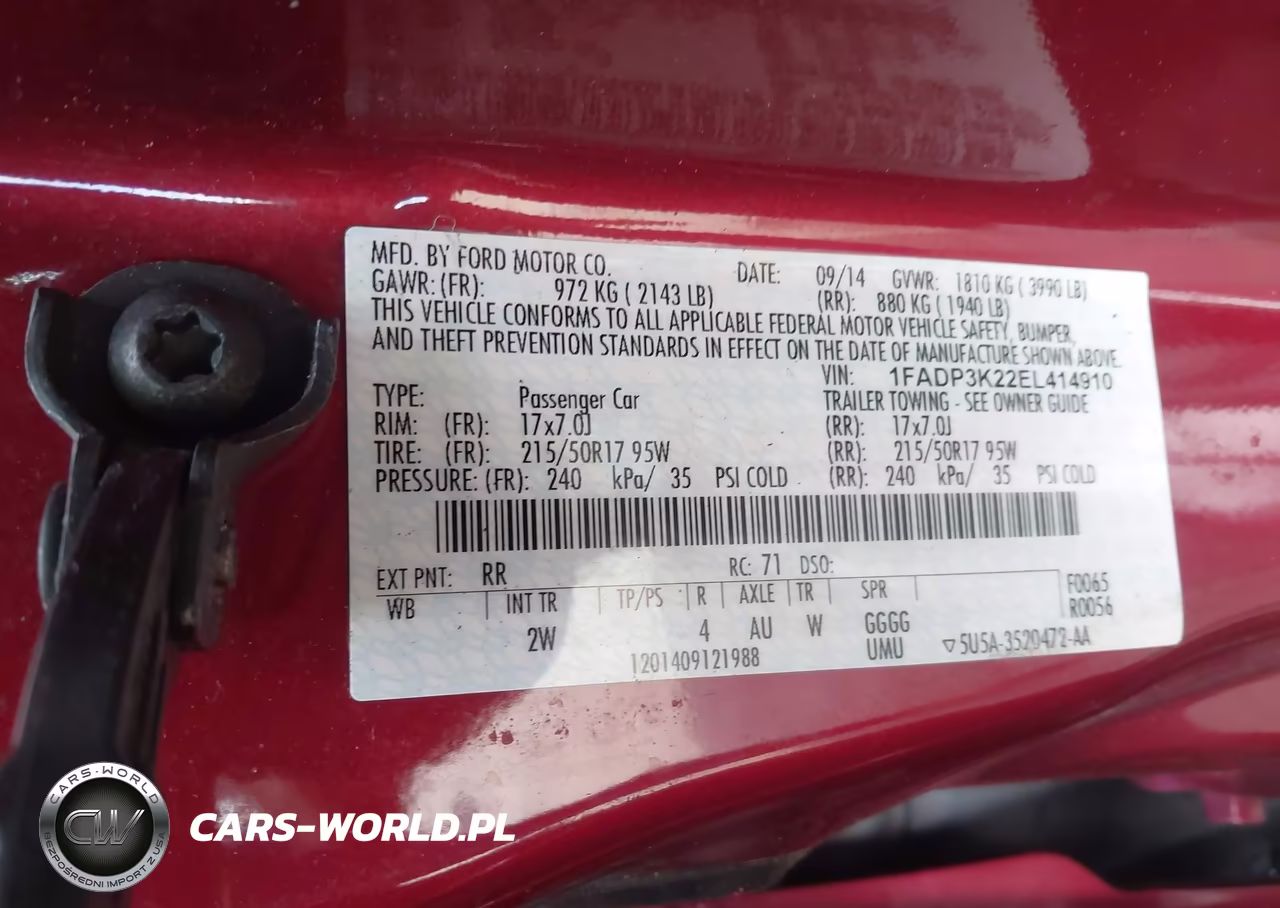 2014 Ford Focus Se VIN:1FADP3K22EL414910 - 9
