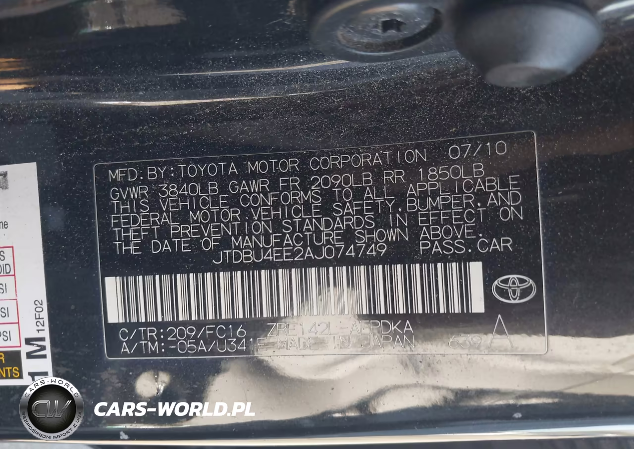 2010 Toyota Corolla Le VIN:JTDBU4EE2AJ074749 - 9