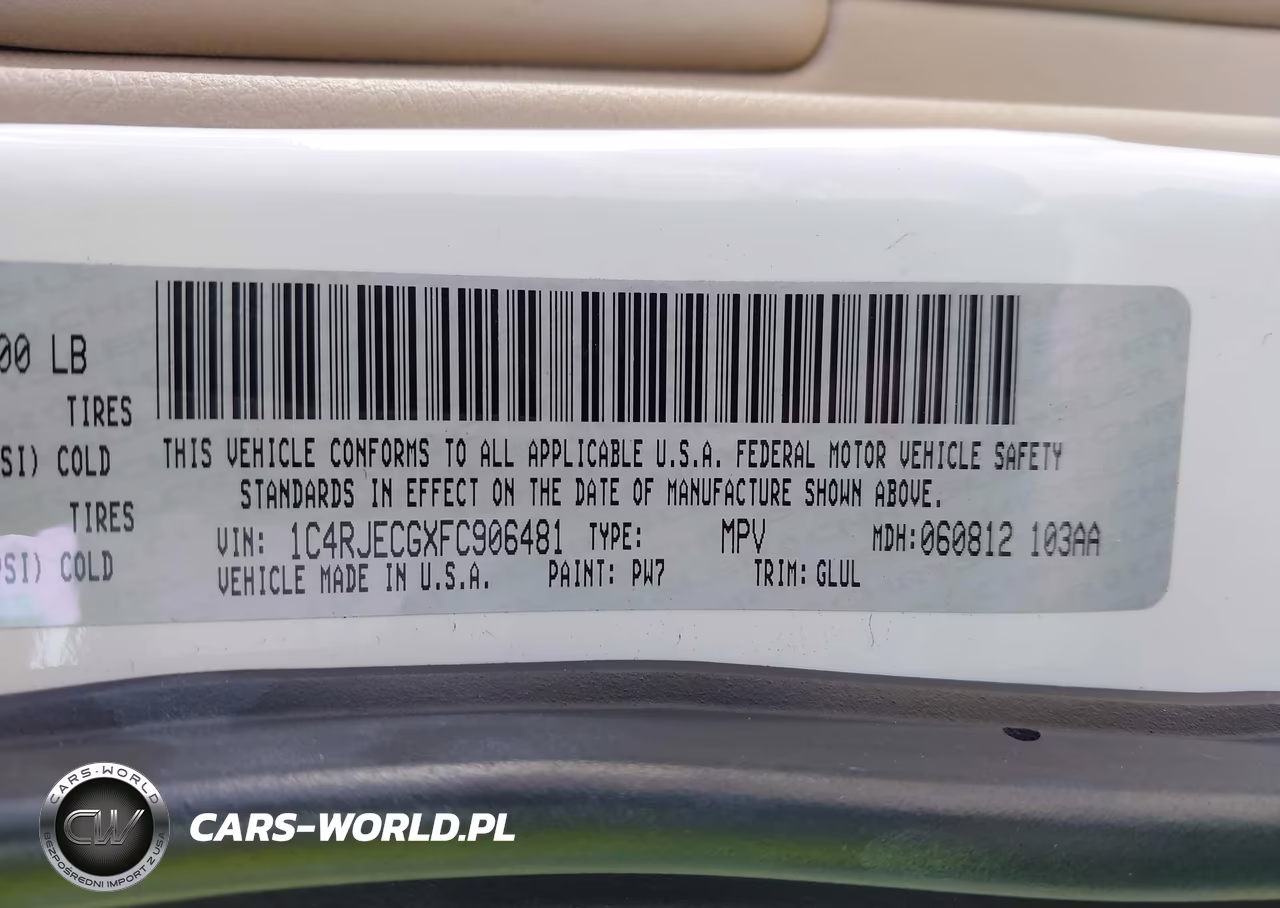 2015 Jeep Grand Cherokee Overland VIN:1C4RJECGXFC906481 - 9