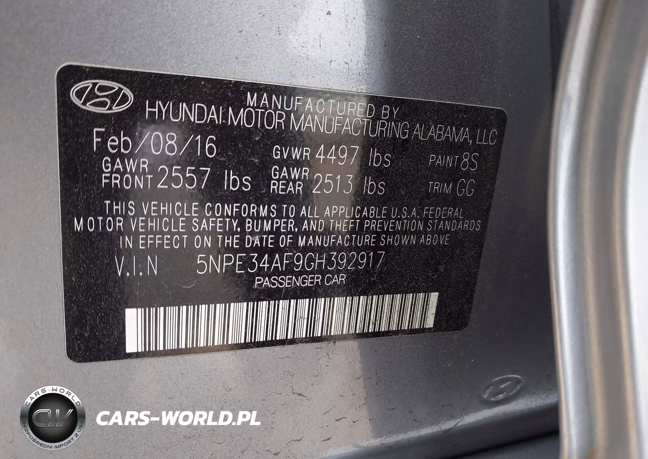 2016 Hyundai Sonata Limited VIN:5NPE34AF9GH392917 - 9