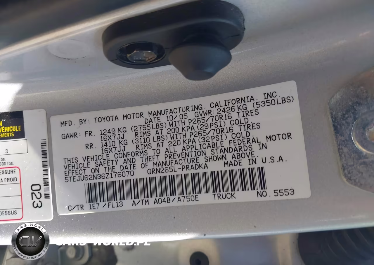 2006 Toyota Tacoma Prerunner V6 VIN:5TEJU62N36Z176070 - 9
