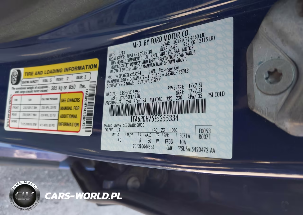 2014 Ford Fusion Se VIN:1FA6P0H75E5355334 - 9