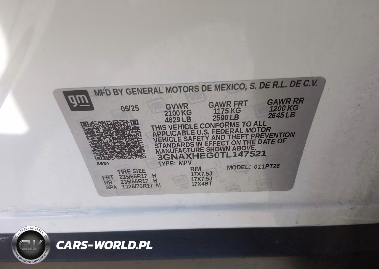 2026 Chevrolet Equinox Fwd Lt VIN:3GNAXHEG0TL147521 - 9