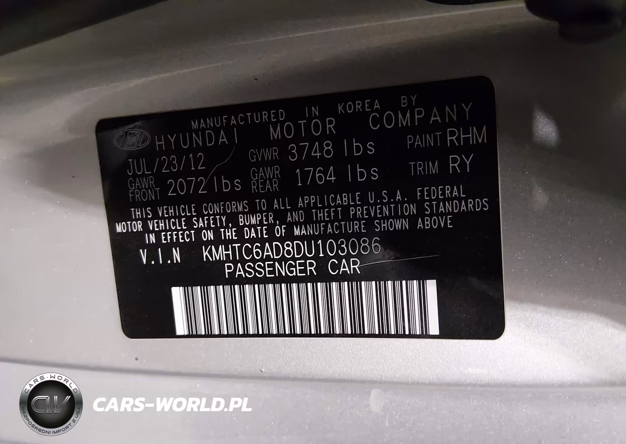 2013 Hyundai Veloster Base W-Black VIN:KMHTC6AD8DU103086 - 9