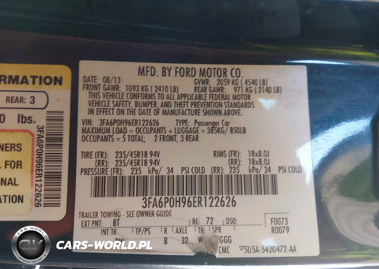 2014 Ford Fusion Se VIN:3FA6P0H96ER122626 - 9