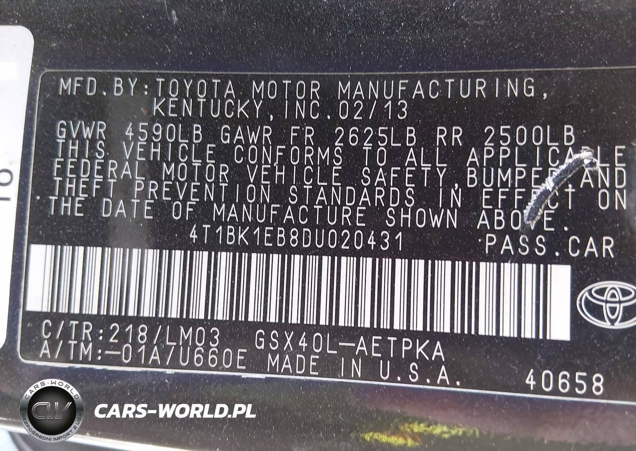 2013 Toyota Avalon Limited VIN:4T1BK1EB8DU020431 - 9