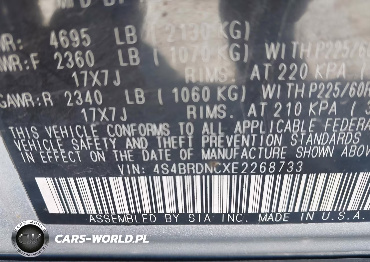 2014 Subaru Outback 3.6R Limited VIN:4S4BRDNCXE2268733 - 9