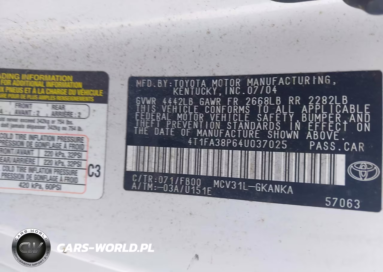 2004 Toyota Camry Solara Se VIN:4T1FA38P64U037025 - 9