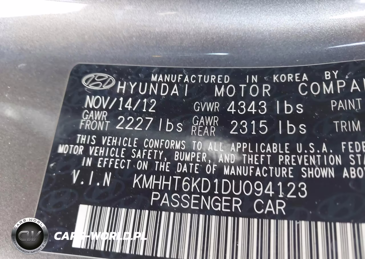 2013 Hyundai Genesis 2.0T VIN:KMHHT6KD1DU094123 - 9