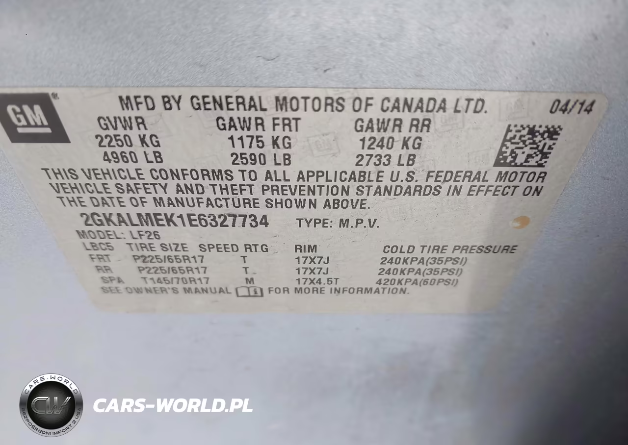 2014 GMC Terrain Sle-1 VIN:2GKALMEK1E6327734 - 9