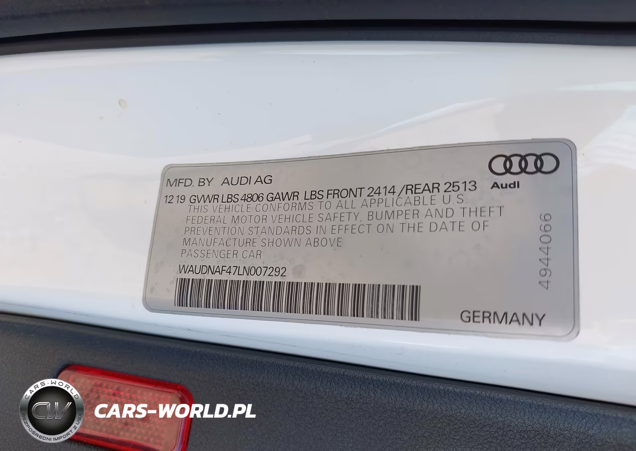 2020 Audi A4 Premium VIN:WAUDNAF47LN007292 - 9