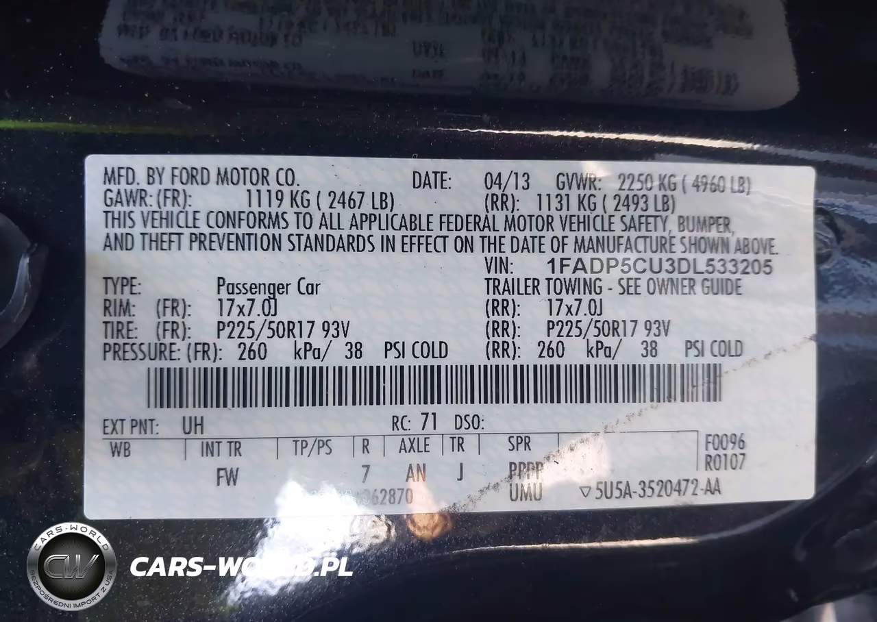 2013 Ford C-Max Energi Sel VIN:1FADP5CU3DL533205 - 9