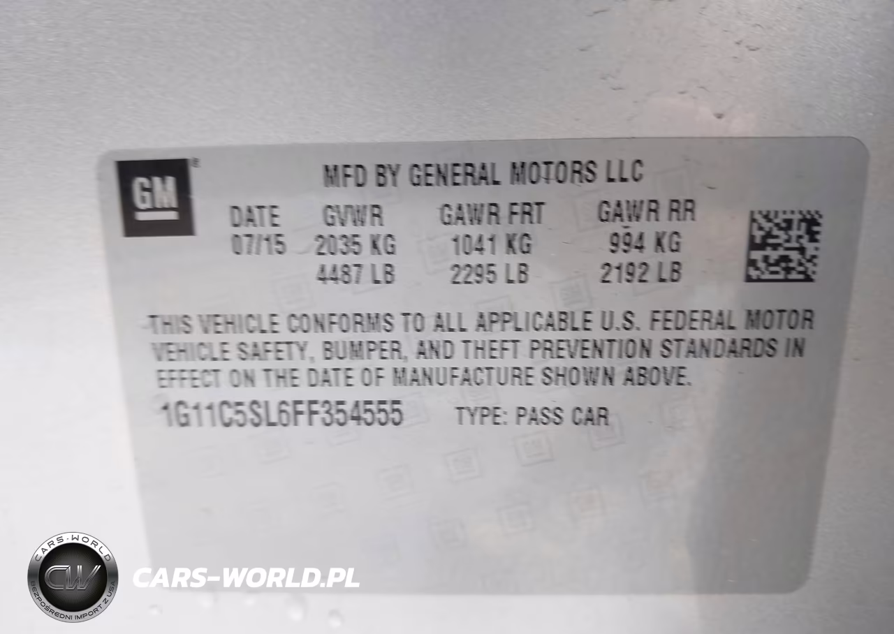 2015 Chevrolet Malibu 1Lt VIN:1G11C5SL6FF354555 - 9