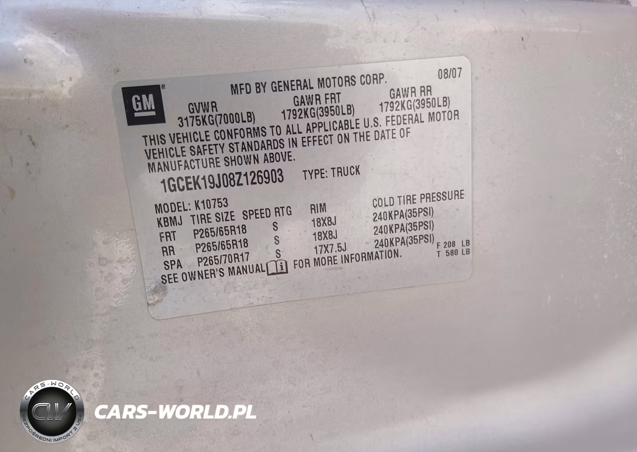 2008 Chevrolet Silverado 1500 Lt1 VIN:1GCEK19J08Z126903 - 9