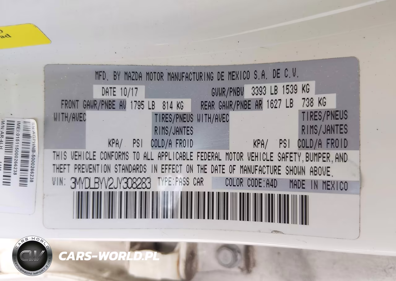 2018 Toyota Yaris Ia VIN:3MYDLBYV2JY308283 - 9