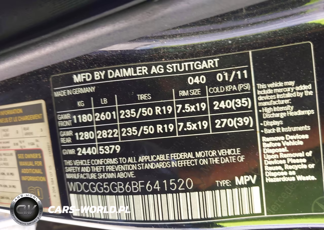2011 Mercedes-Benz Glk 350 VIN:WDCGG5GB6BF641520 - 9