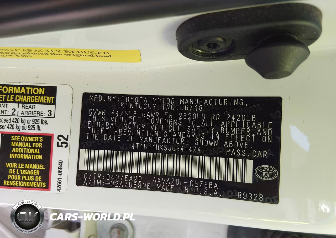 2018 Toyota Camry Se VIN:4T1B11HK5JU641474 - 9