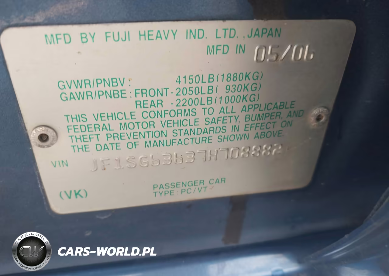 2007 Subaru Forester 2.5X VIN:JF1SG63637H708882 - 9