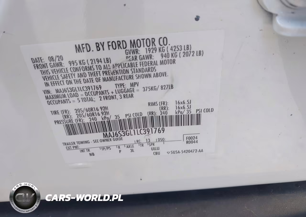2020 Ford Ecosport Se VIN:MAJ6S3GL1LC391769 - 9