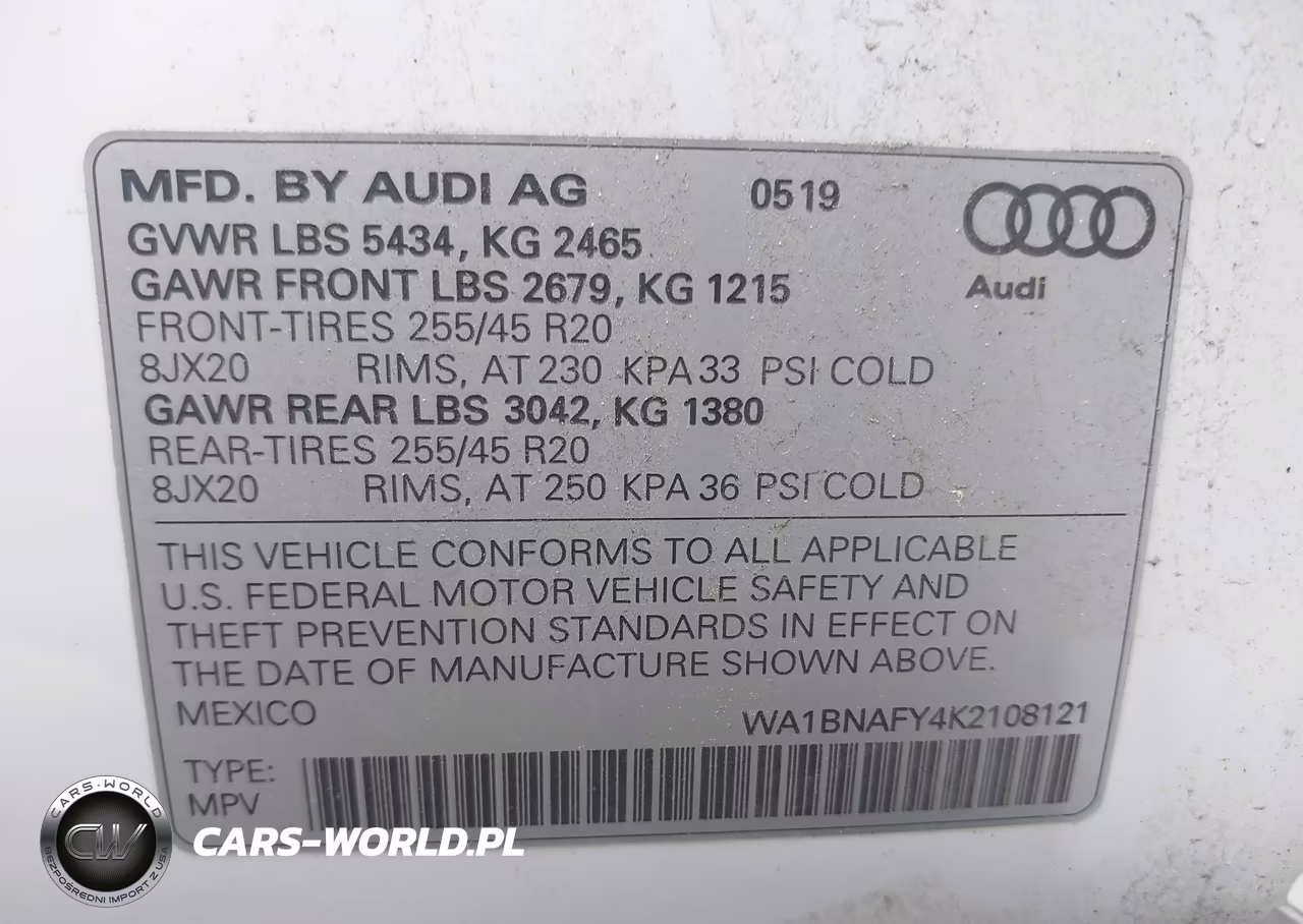 2019 Audi Q5 45 Premium VIN:WA1BNAFY4K2108121 - 9