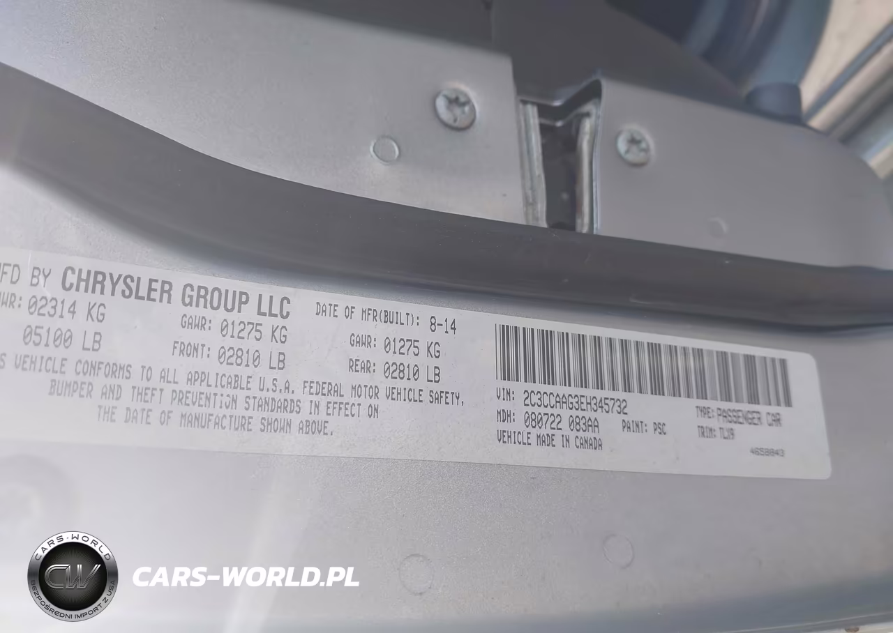 2014 Chrysler 300 VIN:2C3CCAAG3EH345732 - 9
