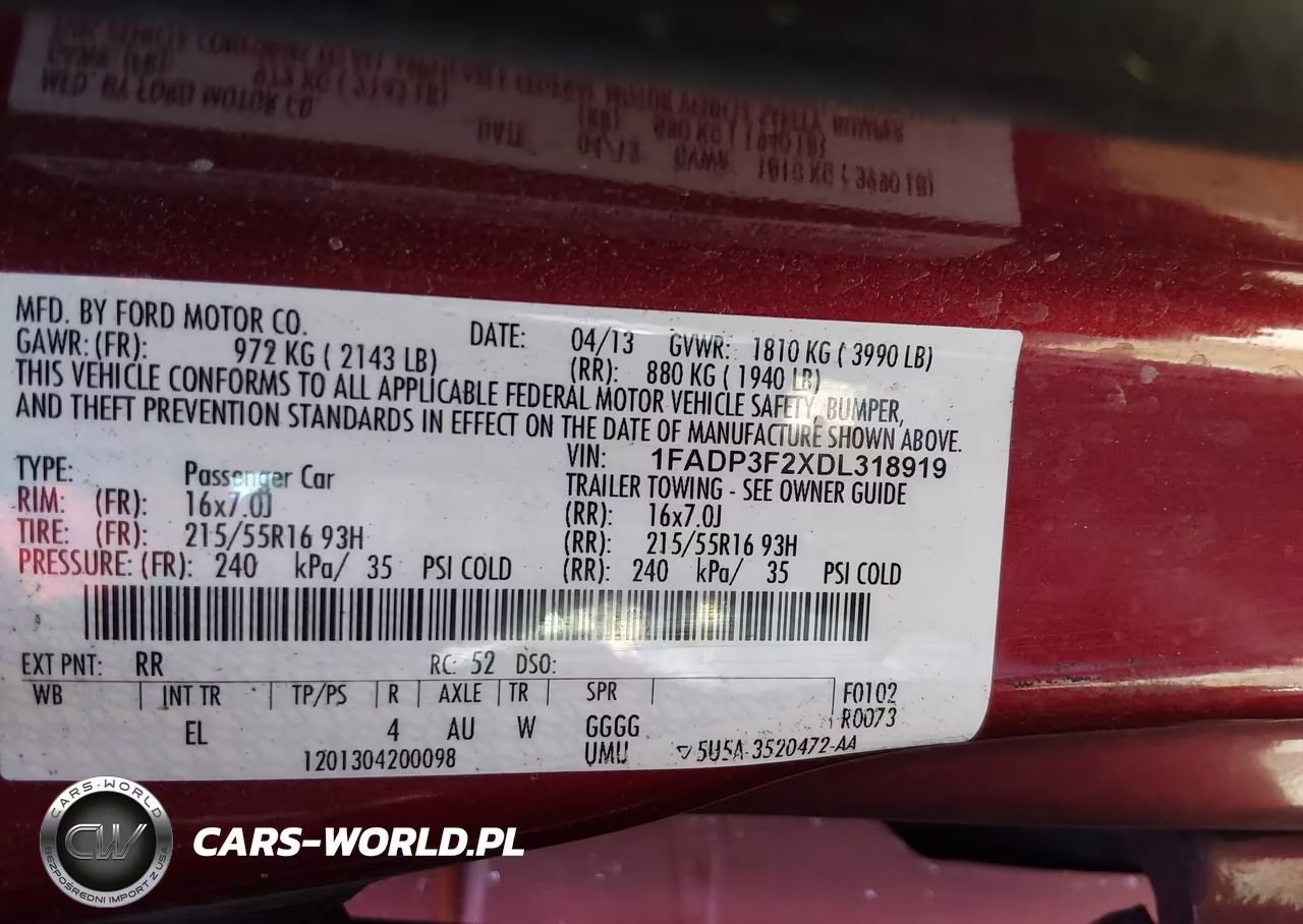 2013 Ford Focus Se VIN:1FADP3F2XDL318919 - 9