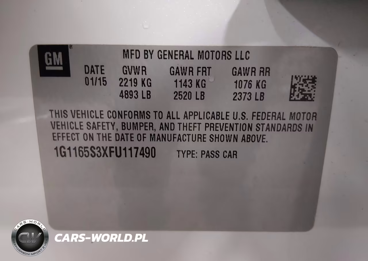 2015 Chevrolet Impala 2Lz VIN:1G1165S3XFU117490 - 9