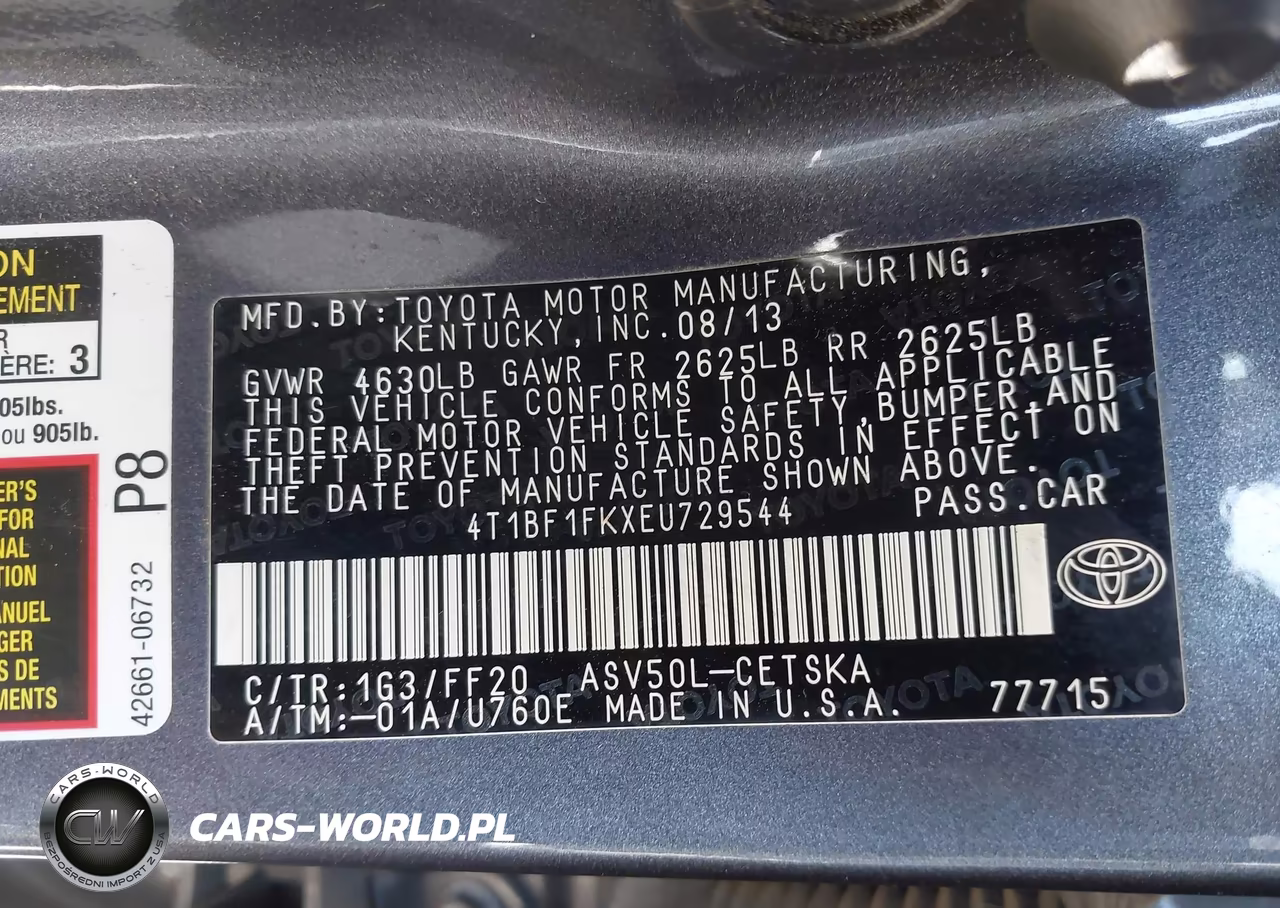 2014 Toyota Camry Se Sport VIN:4T1BF1FKXEU729544 - 9