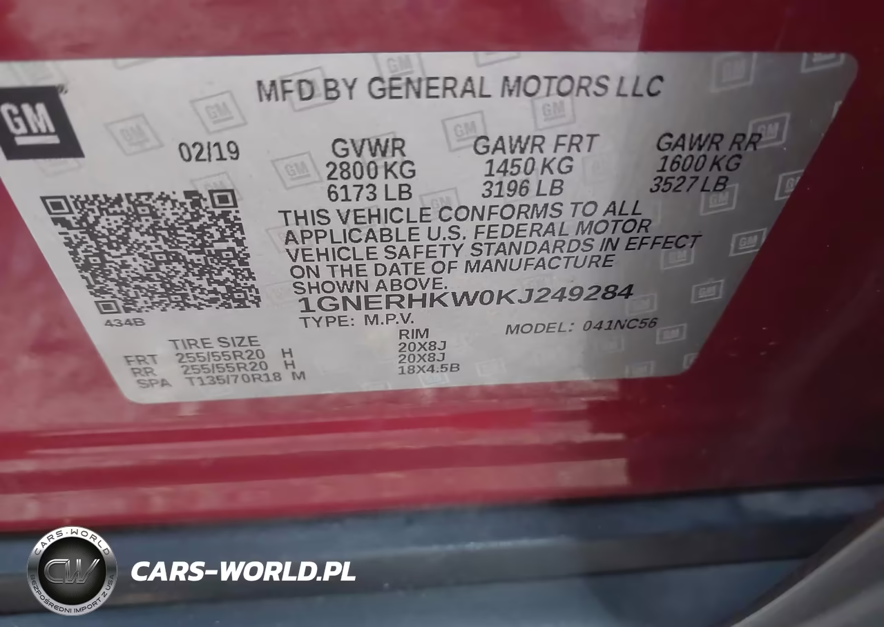 2019 Chevrolet Traverse 3Lt VIN:1GNERHKW0KJ249284 - 9