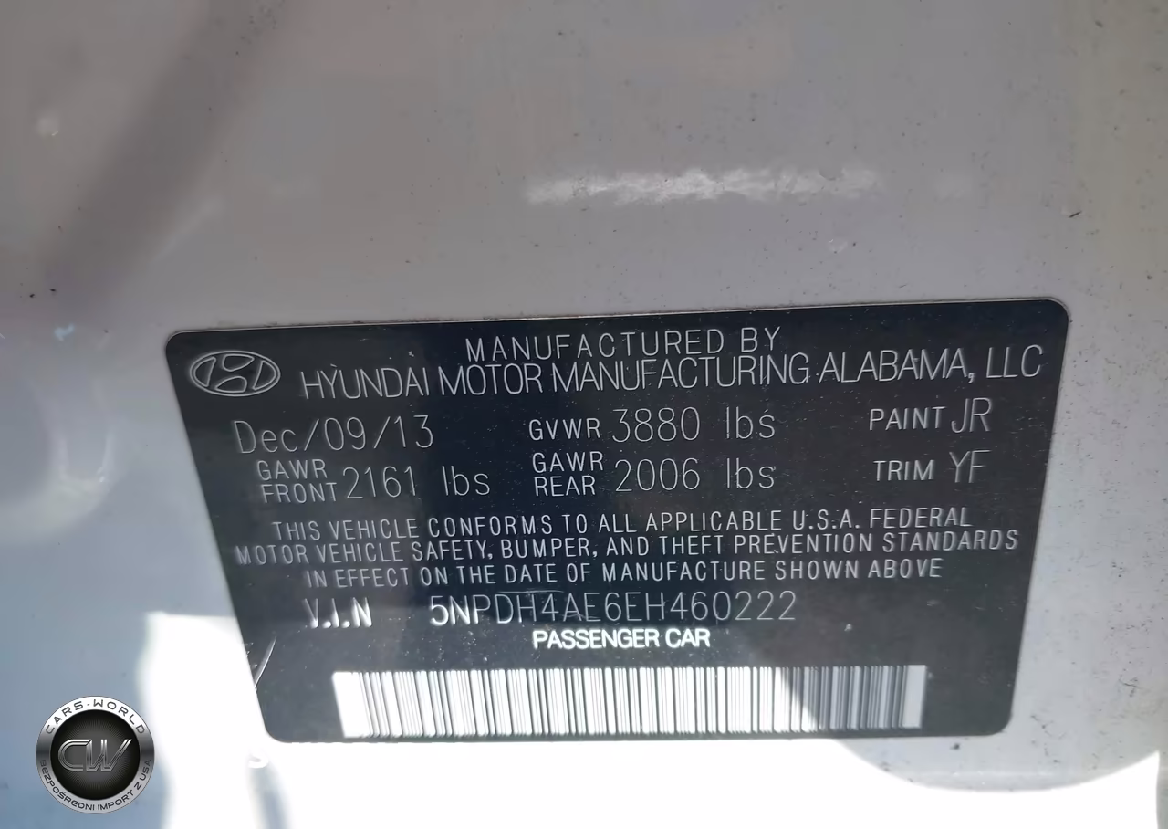 2014 Hyundai Elantra Limited VIN:5NPDH4AE6EH460222 - 9