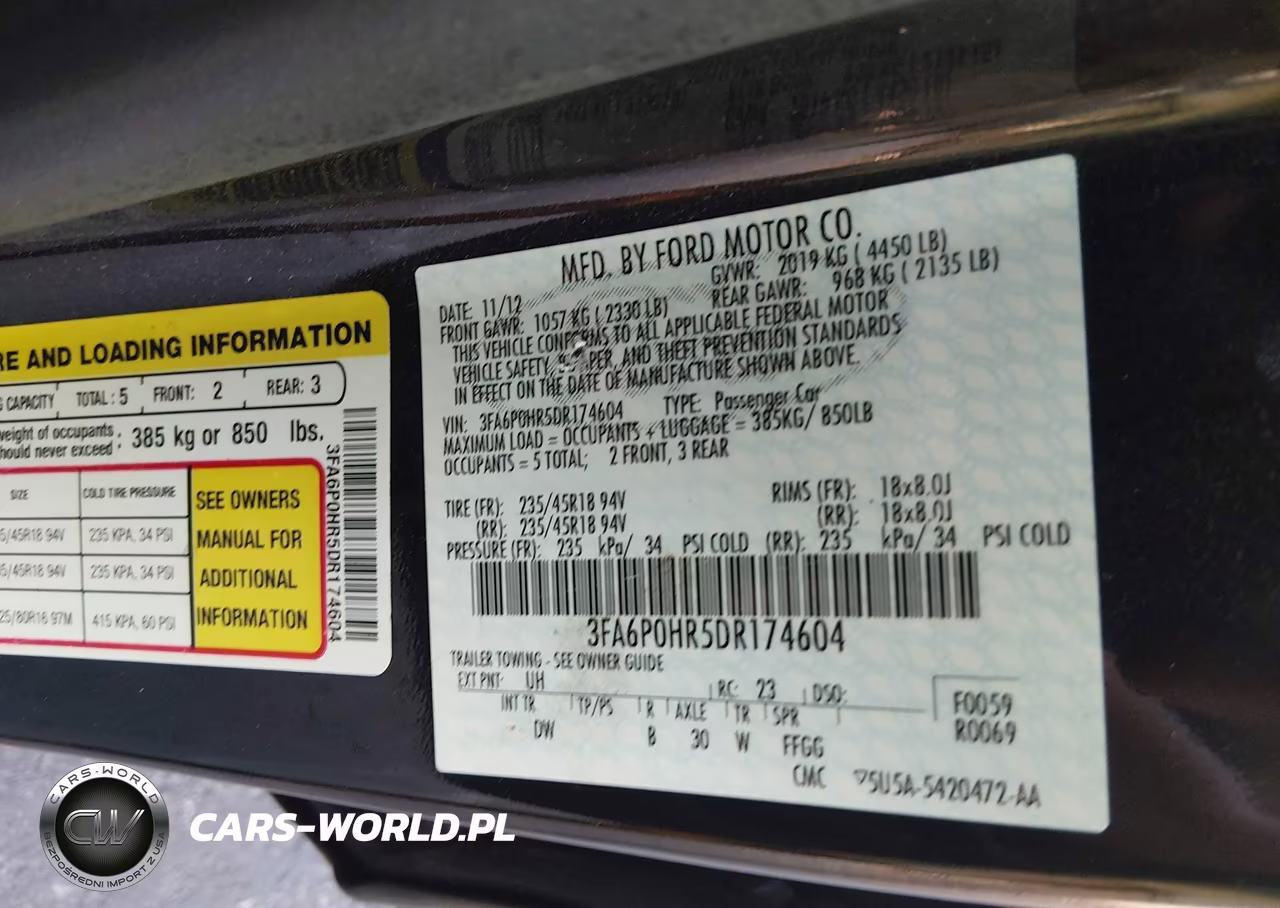 2013 Ford Fusion Se VIN:3FA6P0HR5DR174604 - 9