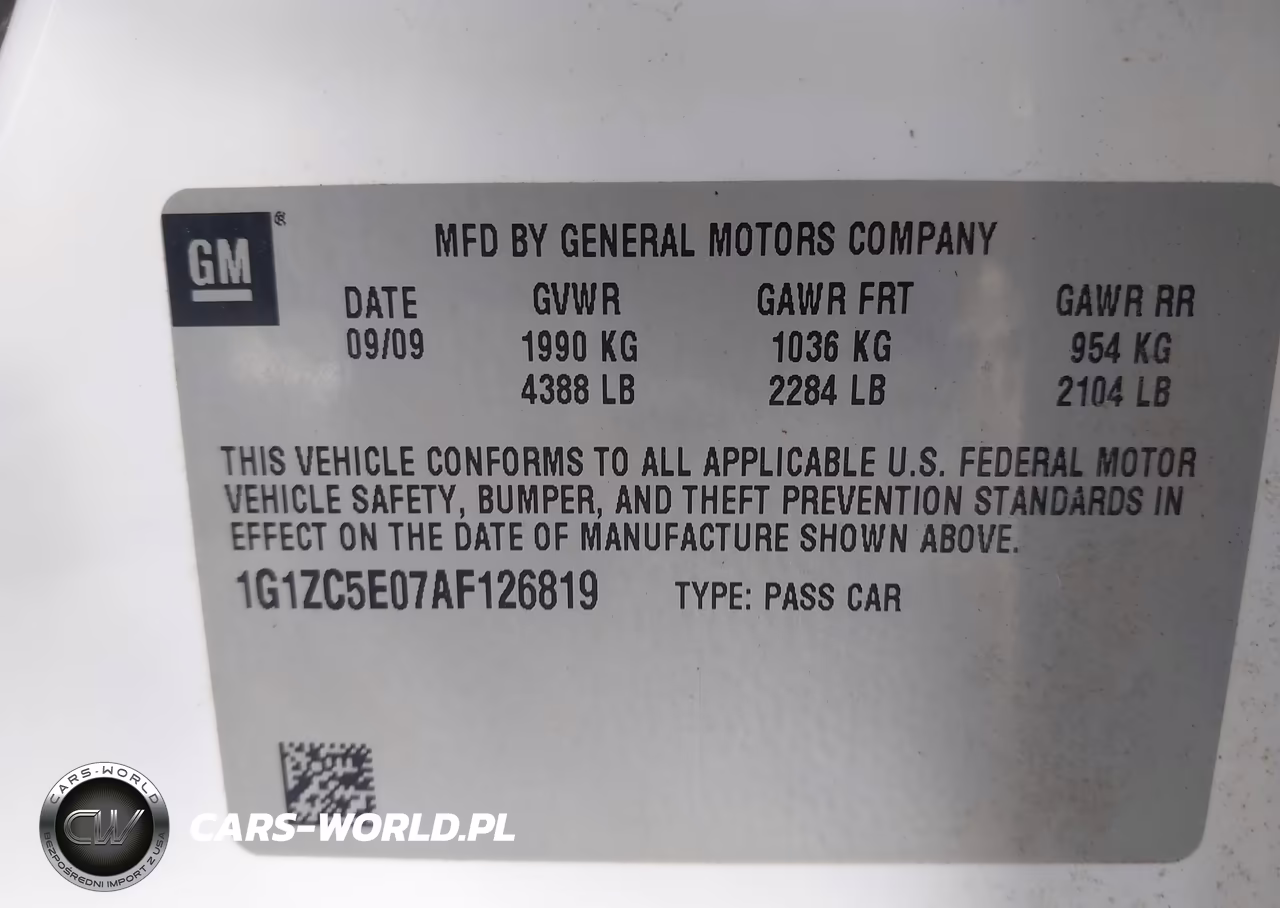 2010 Chevrolet Malibu Lt VIN:1G1ZC5E07AF126819 - 9